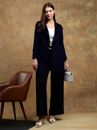 Image of KOTTY Womens Cotton Blend Standard Length Elegant Style Coat - Classic Style with Modern Detailing