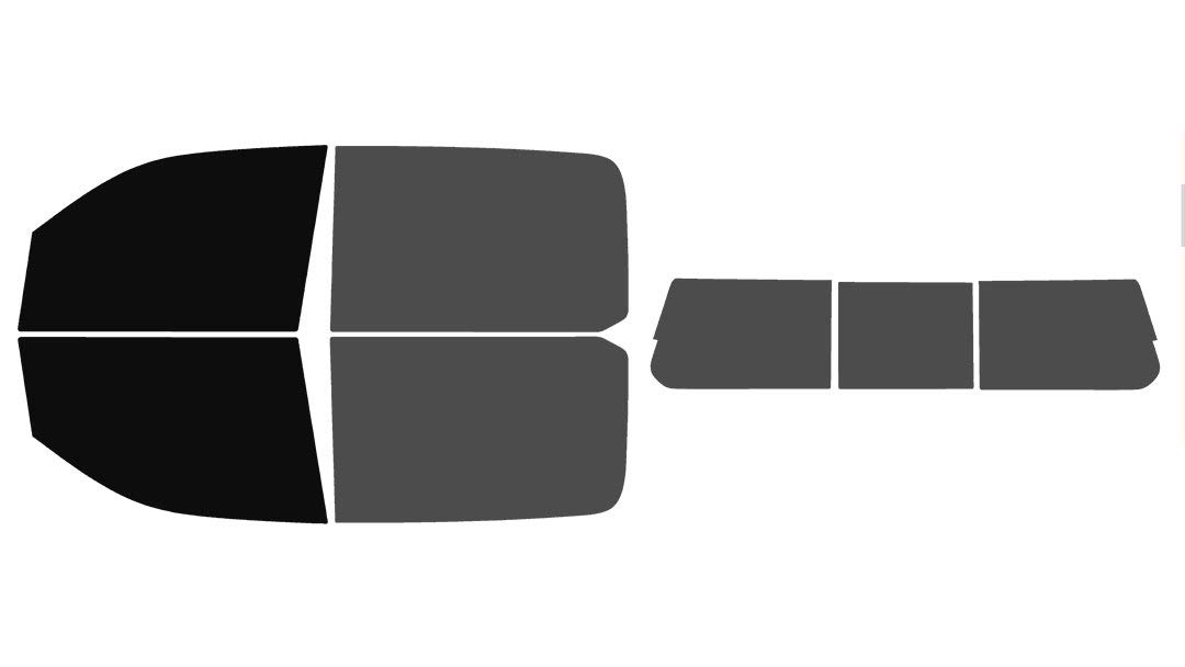 The Tint Effect Precut Window Tint Kit Compatible with Ram 1500 Crew Cab Truck (2019-2026) 5th Generation (5% Front / 30% Rear / 3 piece Rear Windshield) Automotive Film