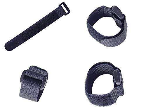 50 Piezas Correas de Sujeción Reutilizables para Cables, Correas de Cable con Gancho y Lazo 0.8" x 6" (Negro) miniatura 6