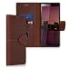 Produktbild kalibri Hülle kompatibel mit Sony Xperia 10 Hülle - Leder Handy Schutzhülle - Wallet Cover Handyhülle Dunkelbraun