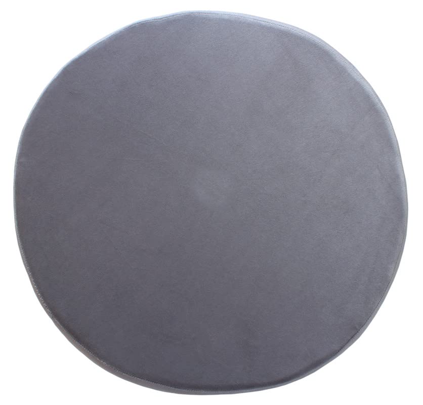 Image of Ottoman Stool for Living Room Foot Rest | Velvet Small Ottoman Foot Stool | Solid Wood Legs | Footstool Puffy for Home, Bedroom & Makeup Table | 16x16x18 Inch, Set of 2 (Grey)