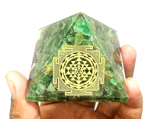 Image of Green Mica Pyramid |2-Inch|Healing Crystal Pyramid for Emotional Balance, Growth, and Spiritual Healing|Perfect for Meditation and Dcor