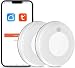 Detector de Humo Inteligente Wi-Fi, batería de 10 años con notificación Mediante aplicación, función silenciosa y autoprueba, Compatible con EN 14604, 2 Pieza (Compatible con App Tuya/Smart Life)