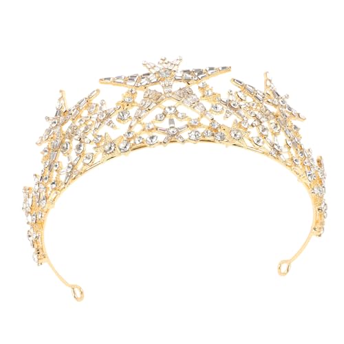 Corona nupcial ligera de plata real que no pesa con diamantes de imitación
