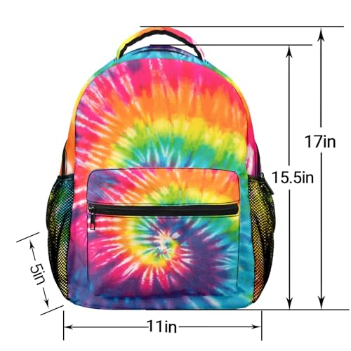 M YESCUSTOM Tie Dye Backpack Colorful Primary School Bookbags, Daypack Lightweight Book Bags Boys Girls Kids Gifts2