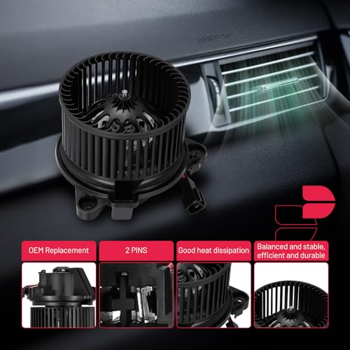 Image of BDFHYK AC Heater Blower Motor Fan 700198 Compatible with 2005-2010 Dakota,2006-2009 Raider,2011 Dakota,HVAC Blower Motor Assembly Replacement for 5161007AB 2400-530279 75819 BM 9315 50-0091