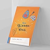 HOCHWERTIGES MATERIAL – Der hochweiße Skizzenblock ist mattiert und kopfseitig geleimt. Der Deckel besteht aus einem sehr schönem Comic Design, der Boden besteht aus Pappe.