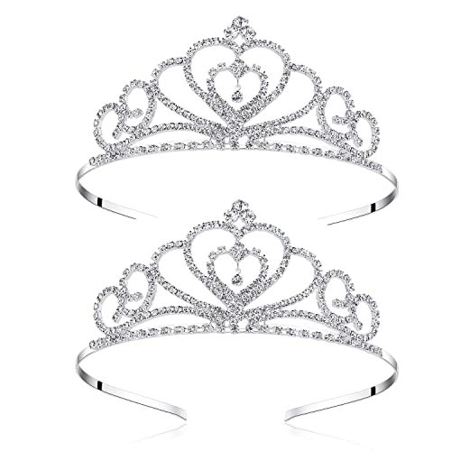 Tiara de corazón con pedrería engastada para alta costura y novias