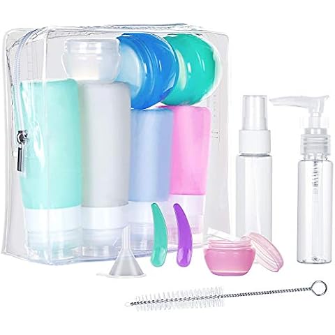 Benbilry 16 Pack Travel Bottles Set for Toiletries, TSA Approved Travel Size Containers Leak Proof Travel Accessories, Silicone Squeezable Shampoo and Conditioner Bottles, Perfect for Travel Business Cover