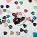 96Pcs Heart Shaped Crystals Stones, 0.8in Worry Stones Bulk Crystals and Healing Stone, Natural Crystal Gemstones Mix-Color Set Crystal Stone for DIY Meditation Decor Gifts Chakra Balancing