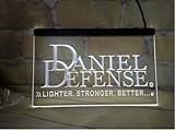 Led Light Sign For Daniel Defense Guns and Ammo Store Firearms Shop Parts and Repair Service Bar Pub Man Cave Garage Wall Decor Best Gift - Ultimate Accessory Brighten Up Your Space