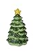 ReLive Ceramic 10 Inch Green Christmas Tree Cookie Jar