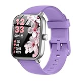 Smartwatch for Men Women, Alexa Built-in, Fitness Tracker, IP68 Waterproof Smartwatch for Android & iPhone with Bluetooth Call (Answer/Make), Heart Rate/SpO2/Sleep Monitor (Purple, 1.81 Inches)