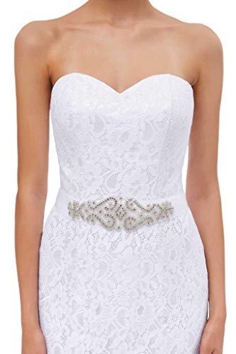 Huichengyao Women's Sweetheart Sleeveless Lace Wedding Dress Evening Mermaid Gown(8, Ivory) #TOP4