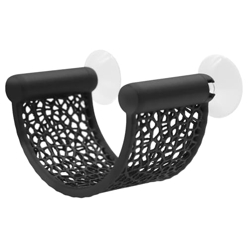 Betta Fish Hammock U-Shaped Floating Fish Resting Spot with Suction Cup Aquarium Decor for Small Tank Tabletop Aquarium Accessories for Betta Shrimp (Black)