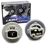 iJDMTOY Pair Grey OE-Spec 7440 992A WY21W Front Lamp or Taillamp Turn Signal Light Bulb Plug Adapter Sockets Compatible with Toyota/Lexus 90075-60028 81150-04270