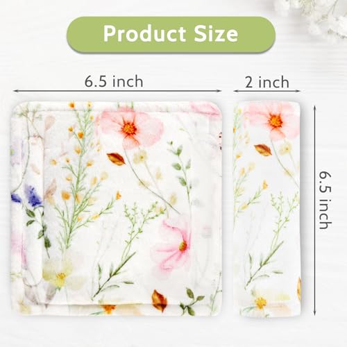 Image of Carseat Strap Covers for Babies, Soft Seatbelt Covers for Kids, Reversible Baby Car Seat Strap Covers, Size: 6.5 x 6.5 inch, for Baby Car Seat, Stroller, Swing, High Chair, Colourful Flowers
