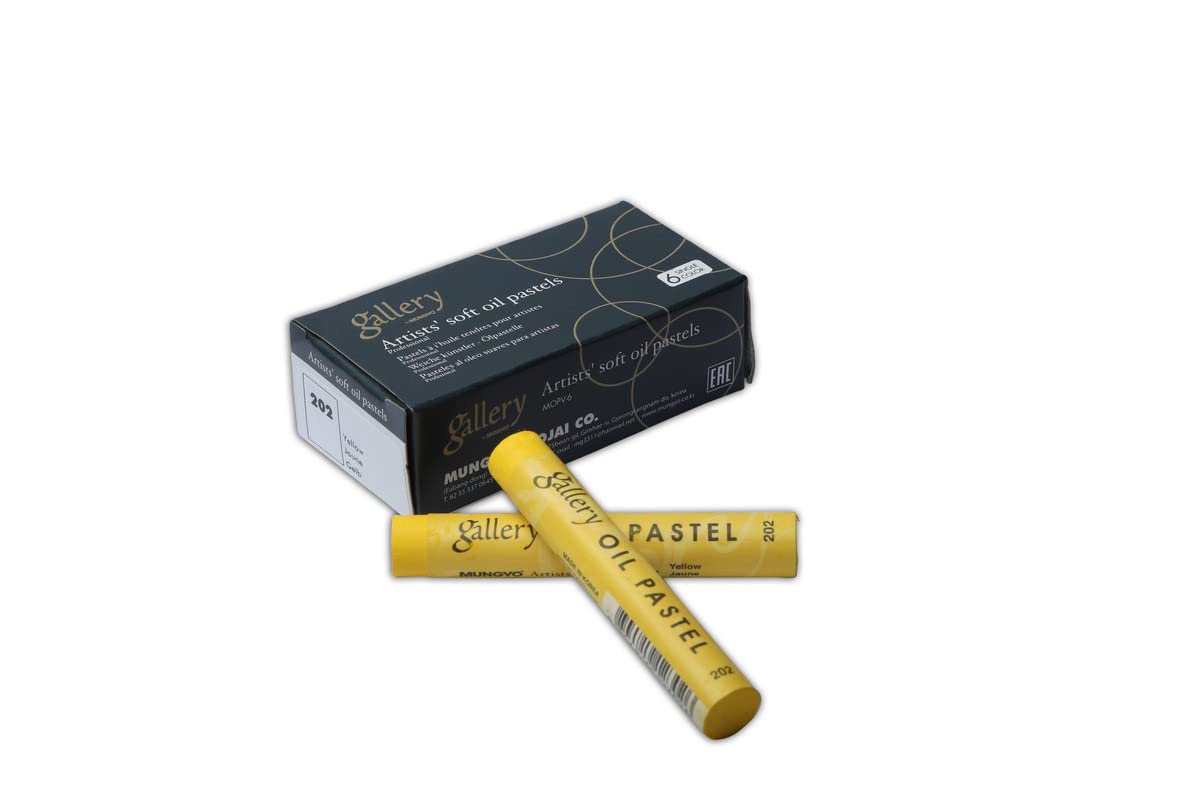 MUNGYO GALLERY SOFT OIL PASTELS SET OF 6 SINGLE COLOR- YELLOW-image-36