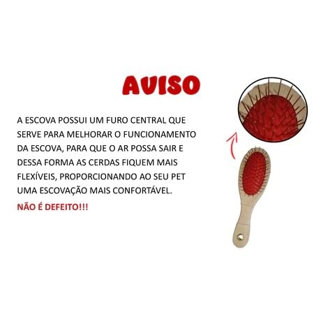 Escova De Madeira Para Cães Pinos Com Bolinha Rasqueadeira Pet Para Cachorro Pelos Longos E Curto Es