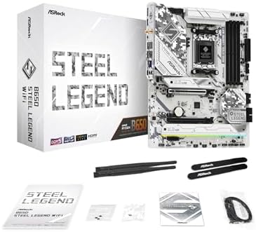 ASRock マザーボード B650 Steel Legend WiFi AMD Ryzen 7000 シリーズ CPU (Soket AM5) 対応 B650 チップセット DDR5 ATX マザーボード 【国内正規代理店品】