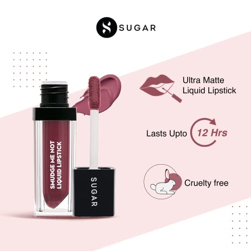 Image of SUGAR Cosmetics Smudge Me Not Liquid Lipsticks for Women | Transferproof & Waterproof | Lasts 12+ Hours | Matte Lipstick | 4.5ml - 38 Dose Of Rose (Rosy Mauve)