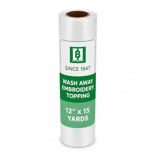 Wash Away Water Soluble Stabilizer and Topping 12" inch x 15 Yard Wash-Away Embroidery Stabilizer and Topping