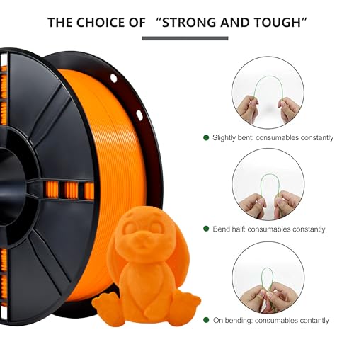 Image of iBOSS PLA Plus (PLA+) 3D Printer Filament 1.75mm,1kg Spool (2.2lbs) Toughness Enhanced 3D Printing Filament,Dimensional Accuracy + /- 0.02mm,1.75mm PLA Plus Filament,Fit Most FDM Printer(Orange)