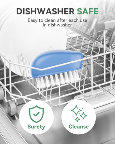 SXhyf Vegetable Brush Scrubber for Food, Potato Scrubber with Stiff Bristles - Dishwasher Safe Veggie & Fruit Cleaning Brush for Mushrooms, Carrots, Lemons, Eggs - Kitchen Scrub Brush - Thumbnail 6
