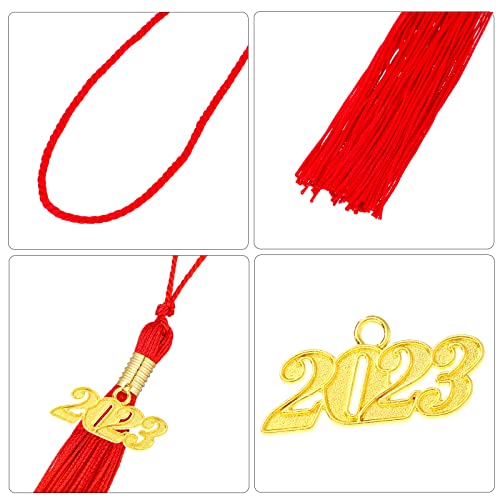 Graduation Tassel Academic Graduation Tassel With 2023 Year Charm Ceremonies Accessories For Graduates (Red) #TOP2