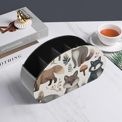 Rangement télécommande cuir 5 compartiments pour ne plus rien chercher