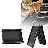 Pet Ramp Anti Slip Dog Ramps for Large Dogs, Lightweight & Portable Dog Pet Stairs Folding Pet Ramp Dog Car Ramps Foldable Pets Ramp for Car Bed Sofa, Indoor and Outdoor Use