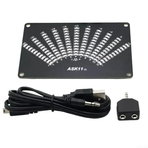 ASK11 Audio LED pour analyseur de spectre avec pointeur de ventilateur et modes de propagation double face pour la représentation du niveau sonore