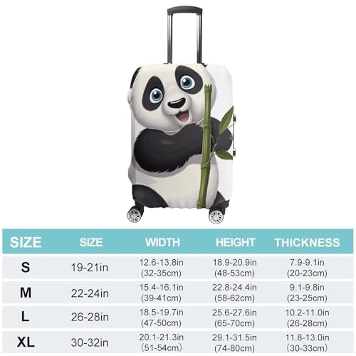 Naughty Panda Elastic Luggage Cover Suitcase Protector for 19-32 Inch Suitcases | Universal Stretchable Travel Bag Cover | Anti-Scratch, Washable with Zipper Closure S2
