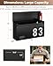 Modern Mailboxes for Outside, Metal Wall Mount Mailbox, with One Flag Kit and Three Sets of Mailbox Number Stickers, 3.9