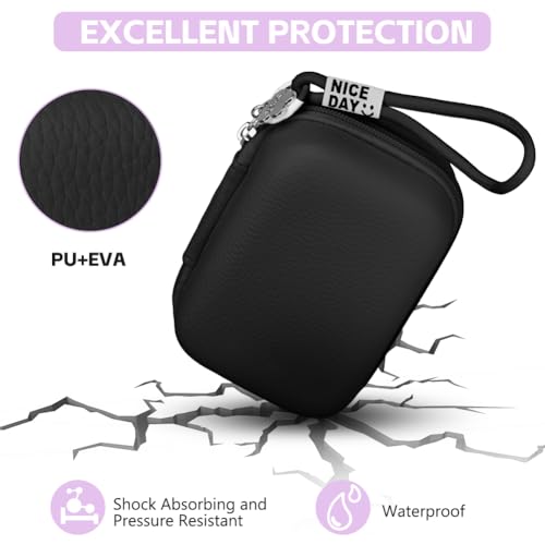 Ainiv Digital Camera Case, Small Camera Case, Compact Camera Pouch for Sony, Casio, Canon, Panasonic, Travel Cameras Storage Holder for Accessories SD Card (Black) - Image 4