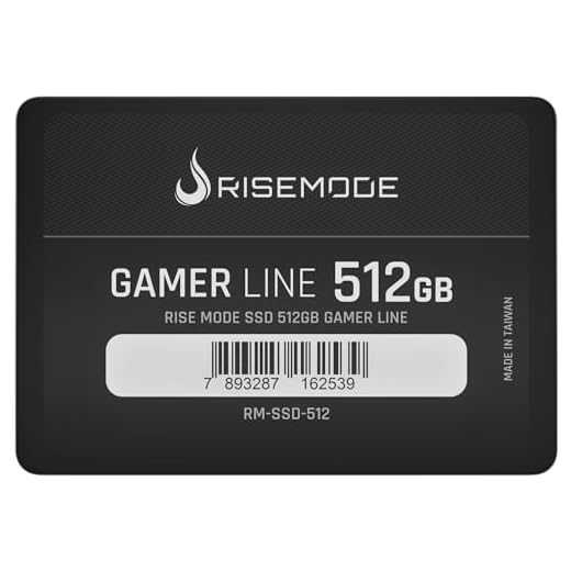 Rise Mode SSD Sata III 512 GB Unidade de estado sólido interna Gamer Line Desktop PC ou Laptop 2.5