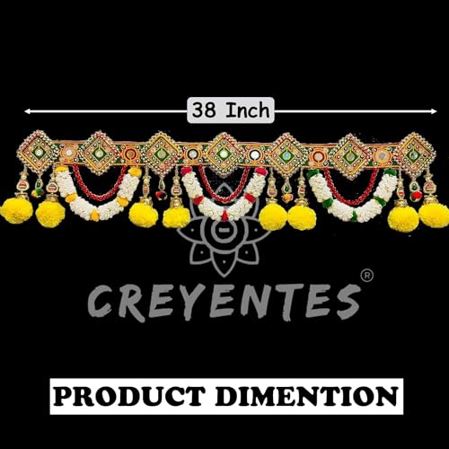 Image of Creyentes Torans for Entrance Main Door for Stylish Decoration Hangings Home Thoranam Traditional Bandarba (Mogra Toran)