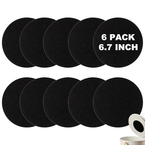 10 Pack Charcoal Filters for Kitchen Compost Bin, Compost Filters for Countertop Bin Pail Replacement, Activated Charcoal Home Bucket Refill Sets, Round 6.7 Inch