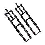 Viajes: 140mm Z-LIANG MTB Am DH Bicicleta Aire TENCIENDO Doble Hombro Mountain Bike Fork 27.5 29 Pulgadas a través del Eje 140 Travel Suspension Aceite y Gas (Color : 29 Black)