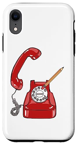 iPhone XR Vintage Rotary Dial Corded Phone Color Retro Graphic Case