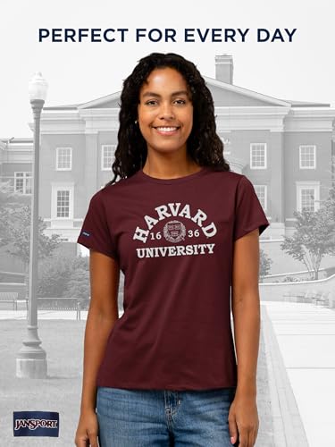 JanSport NCAA Officially Licensed Graduate Short Sleeve T Shirt for Women, Soft & Breathable Cotton-Polyester Blend Crewneck T Shirt with Graphic Detailing, Everyday University Fan Apparel - image 2