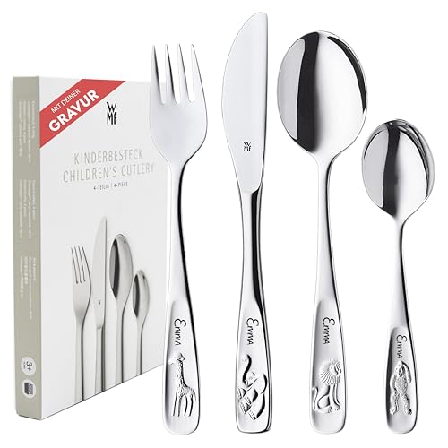 WMF Kinderbesteck mit Namensgravur,Edelstahl, 4-teilig,...