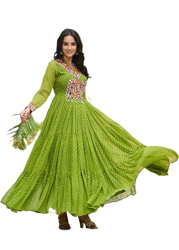 Costume georgette femme Laheriya Kutchi 15003 évite les plis en soirée