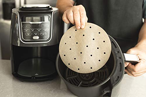 Kitchenatics Round Unbleached Air Fryer Liners Disposable, Parchment Paper Air Fryer Liner, Oil-Proof, Water-Proof, Paper Liners For Air Fryer Basket, Baking, Oven, Microwave, Steamer 8 Inch 150 Pcs #TOP6