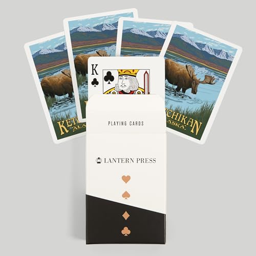Lantern Press Ketchikan Alaska Cartas Poker 52 Piezas miniatura 6