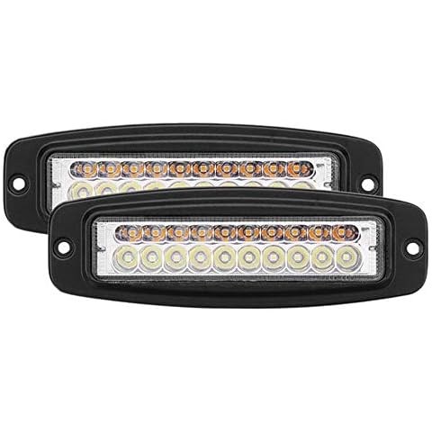 SDlamp 2 Pack 7 Inch Dual-Color 60W LED Work Light Bar Cover