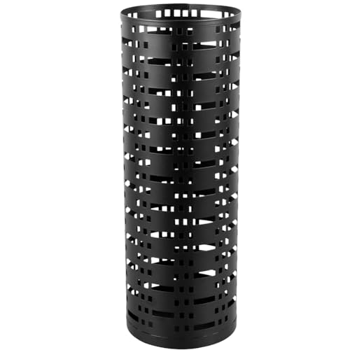 VitalEpcck - VitalEpcck Porte-Parapluie en Métal Rond pour Le Rangement des Parapluies, Support de Parapluie Debout Creux, Seau de Rangement pour Cannes de Marche, Installation Facile, Utilisation Facile, Noir. - -9%