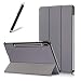 Produktbild Artfeel Hülle für Samsung Galaxy Tab S7 11 Zoll 2020 T870/T875,Ultra Dünn Leicht Leder Smart Klapphülle Dreifach Ständer Schutzhülle Auto Wach/Schlaf Flip Magnetisch Abdeckung,Grau
