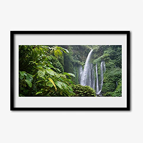 Affiche encadrée 60x40 cm cascade en MDF de qualité supérieure