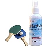 Voiakiu Tischtennisschläger-Reiniger - 3,4 oz PingPong-Schläger-Reinigungsspray,Reinigungsmittel für Gummi auf Tischtennis-/Tischtennisschlägern, verhindert Alterung